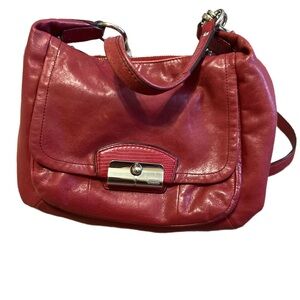 Coach Cherry Red Leather Shoulder Bag